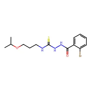 1-[(2-bromobenzoyl)amino]-3-(3-propan-2-yloxypropyl)thiourea structure