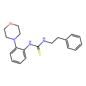 1-(2-morpholin-4-ylphenyl)-3-(2-phenylethyl)thiourea structure