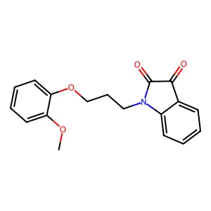 1-[3-(2-methoxyphenoxy)propyl]indole-2,3-dione structure