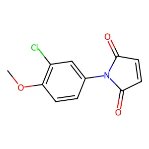 1-(3-chloro-4-methoxyphenyl)-2,5-dihydro-1H-pyrrole-2,5-dione structure