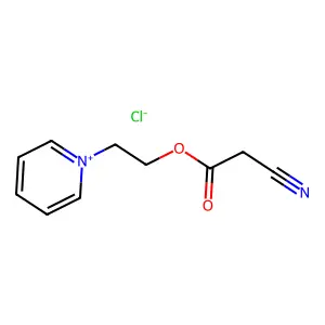1-(2-(2-Cyano-1-oxoethoxy)ethyl)pyridinium, chloride structure
