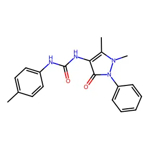 1-(1,5-dimethyl-3-oxo-2-phenylpyrazol-4-yl)-3-(4-methylphenyl)urea structure