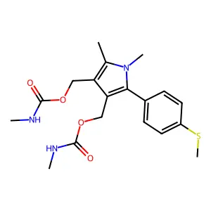 [1,2-dimethyl-4-(methylcarbamoyloxymethyl)-5-(4-methylsulfanylphenyl)pyrrol-3-yl]methyl N-methylcarbamate structure