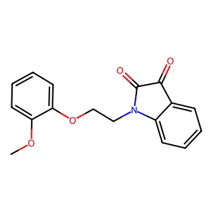 1-[2-(2-methoxyphenoxy)ethyl]indole-2,3-dione structure