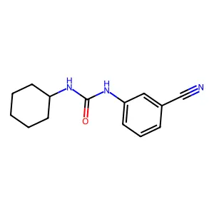 1-(3-cyanophenyl)-3-cyclohexylurea structure