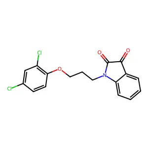 1-[3-(2,4-dichlorophenoxy)propyl]indole-2,3-dione structure