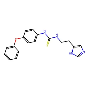 1-[2-(1H-imidazol-4-yl)ethyl]-3-(4-phenoxyphenyl)thiourea structure