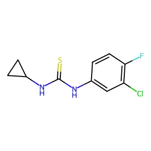 1-(3-chloro-4-fluorophenyl)-3-cyclopropylthiourea structure