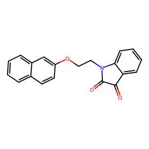 1-(2-naphthalen-2-yloxyethyl)indole-2,3-dione structure