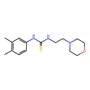1-(3,4-dimethylphenyl)-3-(2-morpholin-4-ylethyl)thiourea structure
