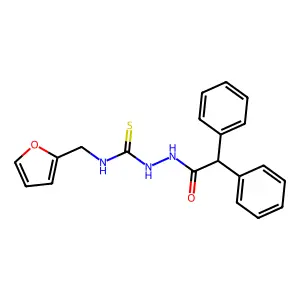 1-[(2,2-diphenylacetyl)amino]-3-(furan-2-ylmethyl)thiourea structure