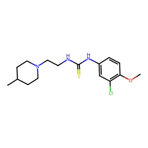 1-(3-chloro-4-methoxyphenyl)-3-[2-(4-methylpiperidin-1-yl)ethyl]thiourea structure