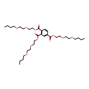 1,2,4-Benzenetricarboxylic acid, tris(2-(2-butoxyethoxy)ethyl) ester structure