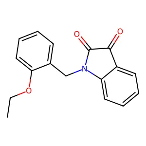1-[(2-ethoxyphenyl)methyl]indole-2,3-dione structure