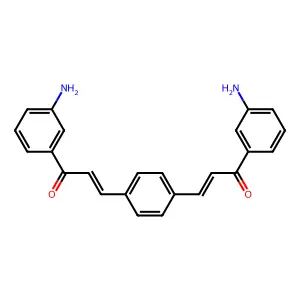 1-(3-aminophenyl)-3-[4-[3-(3-aminophenyl)-3-oxoprop-1-enyl]phenyl]prop-2-en-1-one structure