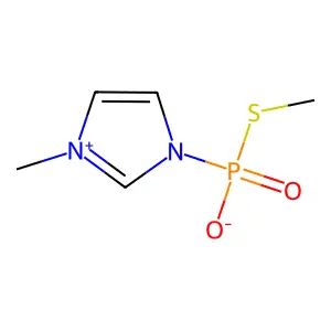 1-Methyl-S-(3-methylthiophosphoryl)imidazolium structure