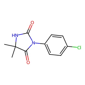 3-(4-chlorophenyl)-5,5-dimethylimidazolidine-2,4-dione structure