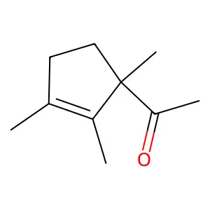 1-(1,2,3-trimethylcyclopent-2-en-1-yl)ethanone structure
