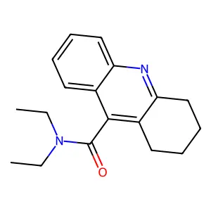 N,N-diethyl-1,2,3,4-tetrahydroacridine-9-carboxamide structure