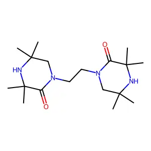 1,1'-ethane-1,2-diylbis(3,3,5,5-tetramethylpiperazin-2-one) structure