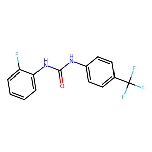 1-(2-fluorophenyl)-3-[4-(trifluoromethyl)phenyl]urea structure