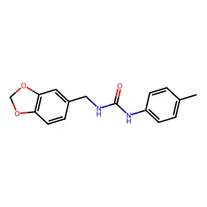 1-(1,3-benzodioxol-5-ylmethyl)-3-(4-methylphenyl)urea structure
