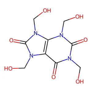 1,3,7,9-Tetra(hydroxymethyl)-7,9-dihydro-1H-purine-2,6,8(3H)-trione structure