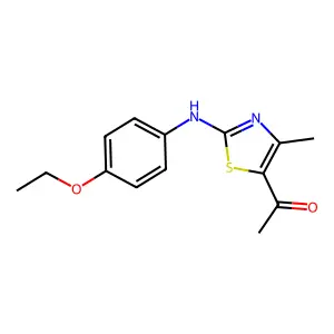 1-[2-(4-ethoxyanilino)-4-methyl-1,3-thiazol-5-yl]ethanone structure