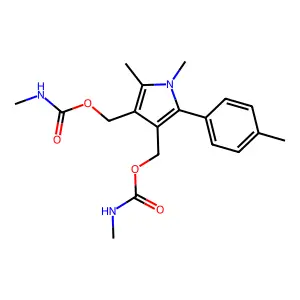 [1,2-dimethyl-4-(methylcarbamoyloxymethyl)-5-(4-methylphenyl)pyrrol-3-yl]methyl N-methylcarbamate structure