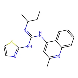 2-butan-2-yl-1-(2-methylquinolin-4-yl)-3-(1,3-thiazol-2-yl)guanidine structure