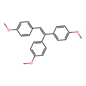 1-[1,2-bis(4-methoxyphenyl)ethenyl]-4-methoxybenzene structure