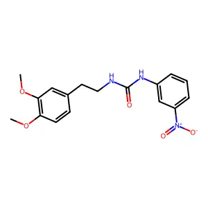 1-[2-(3,4-dimethoxyphenyl)ethyl]-3-(3-nitrophenyl)urea structure