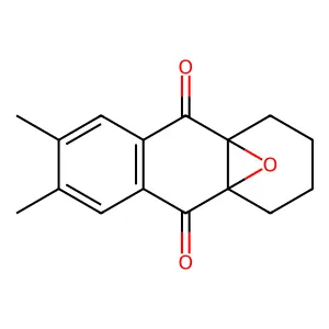 1,2,3,4-Tetrahydro-6,7-dimethyl-4a,9a-epoxyanthracene-9,10-dione structure