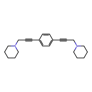 1-[3-[4-(3-piperidin-1-ylprop-1-ynyl)phenyl]prop-2-ynyl]piperidine structure
