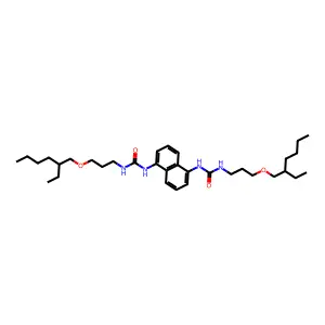 1-[3-(2-ethylhexoxy)propyl]-3-[5-[3-(2-ethylhexoxy)propylcarbamoylamino]naphthalen-1-yl]urea structure