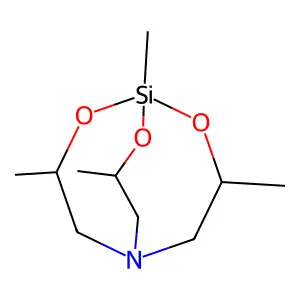 1,3,7,10-tetramethyl-2,8,9-trioxa-5-aza-1-silabicyclo[3.3.3]undecane structure