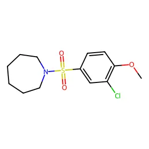 1-[(3-chloro-4-methoxyphenyl)sulfonyl]azepane structure