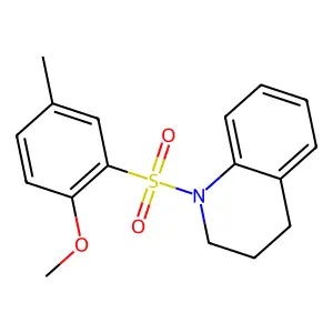 1-[(2-methoxy-5-methylphenyl)sulfonyl]-1,2,3,4-tetrahydroquinoline structure