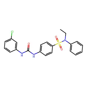 1-(3-chlorophenyl)-3-[4-[ethyl(phenyl)sulfamoyl]phenyl]urea structure