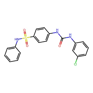 1-(3-chlorophenyl)-3-[4-(phenylsulfamoyl)phenyl]urea structure