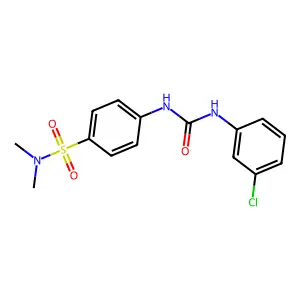 1-(3-chlorophenyl)-3-[4-(dimethylsulfamoyl)phenyl]urea structure