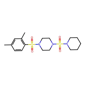 1-[(2,4-dimethylphenyl)sulfonyl]-4-(1-piperidinylsulfonyl)piperazine structure