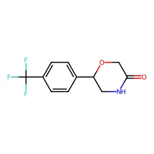 6-[4-(trifluoromethyl)phenyl]morpholin-3-one structure