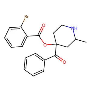 (4-benzoyl-2-methylpiperidin-4-yl) 2-bromobenzoate structure
