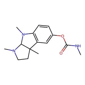 (3,4,8b-trimethyl-2,3a-dihydro-1H-pyrrolo[2,3-b]indol-7-yl) N-methylcarbamate structure