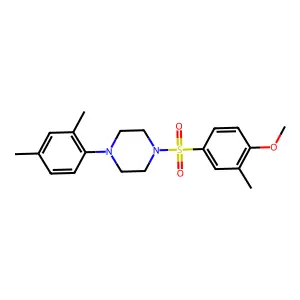 1-(2,4-dimethylphenyl)-4-(4-methoxy-3-methylphenyl)sulfonylpiperazine structure