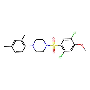 1-(2,5-dichloro-4-methoxybenzenesulfonyl)-4-(2,4-dimethylphenyl)piperazine structure