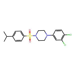 1-(3,4-dichlorophenyl)-4-(4-propan-2-ylphenyl)sulfonylpiperazine structure