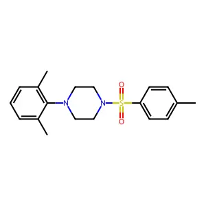 1-(2,6-dimethylphenyl)-4-(4-methylphenyl)sulfonylpiperazine structure