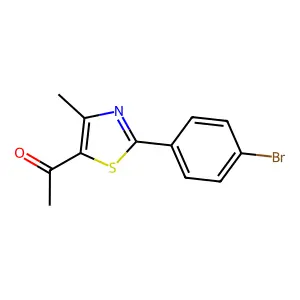 1-[2-(4-bromophenyl)-4-methyl-1,3-thiazol-5-yl]ethan-1-one structure